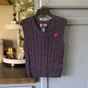 Chaps Navy Blue V-Neck Sweater Vest